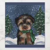 ヨークシャーテリア ワインラベル (シングルラベル)