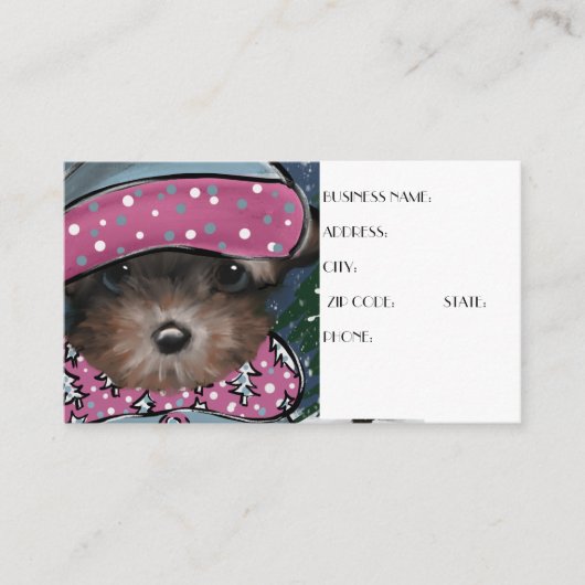 ヨークシャーテリア 名刺 (正面)