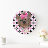 ヨークシャーテリア（大）時計 ラージ壁時計 (ホーム)