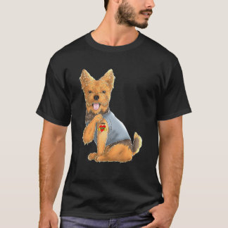 ヨークシャーテリア 愛してる母 タトゥー 犬 Tシャツ ヨーク