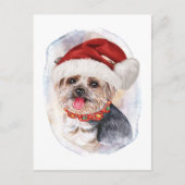 ヨークシャーテリア 愛犬家へのクリスマスプレゼント シーズンポストカード (正面)