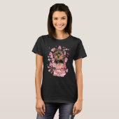 ヨークシャーテリア 桜の花 Tシャツ (正面フル)