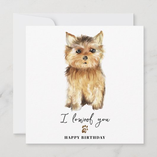 ヨークシャーテリア 犬の母 パピー ペット 誕生日 カード (正面)
