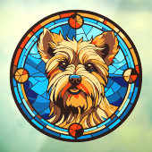 ヨークシャーテリア 犬の種類 擬似ステンドグラス ウィンドウサイン (シート3)