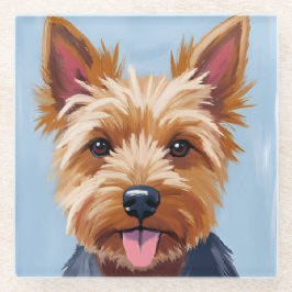 ヨークシャーテリア | 犬の肖像画 ガラスコースター