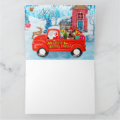 ヨークシャーテリア 犬 クリスマス 配送トラック カード (内部)