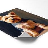 ヨークシャーテリア 犬 ペット 絵画 ポスター (角)