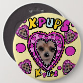 ヨークシャーテリア 缶バッジ (正面&裏面)