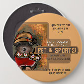 ヨークシャーテリア 缶バッジ (正面&裏面)