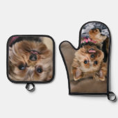 ヨークシャーテリア 鍋つかみ&鍋敷きセット (正面)