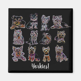 ヨークシャーテリア! of All Types装飾用クッション マグネット