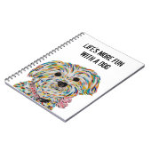 ヨークシャーテリアBichon Dog Notebook 6.5インチx 8.75インチ ノートブック (左側)