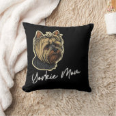 ヨークシャーテリアMom 16x16 クッション (ブランケット)