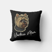 ヨークシャーテリアMom 16x16 クッション (正面)