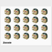 ヨークシャーテリアPeek a Boo Stickers Yorkshire Terrier ラウンドシール (シート)
