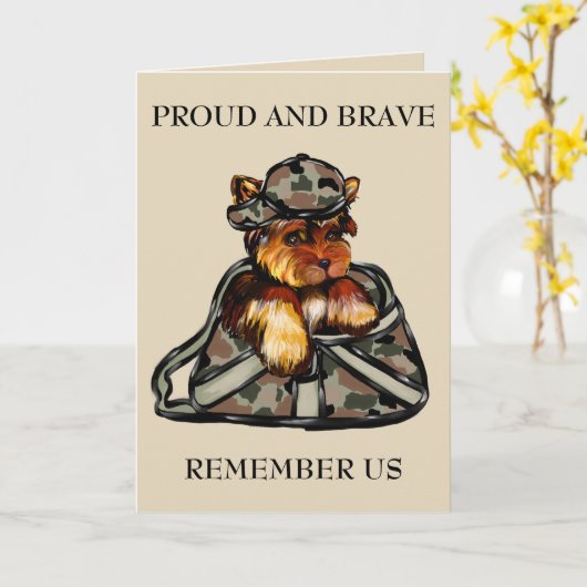 ヨークシャーテリアPOO カード (黄色い花)