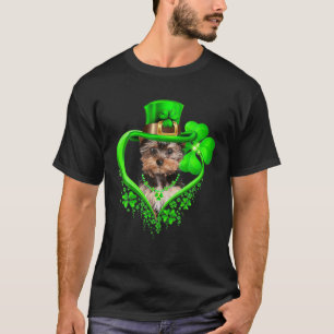 ヨークシャーテリアSt patricks day恋人アイリッシュシャム Tシャツ