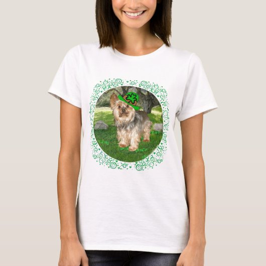 ヨークシャーテリアSt patricks day Tシャツ (正面)
