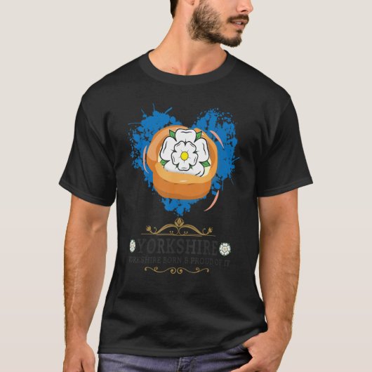 ヨークシャーバラ国旗のアイディア子供へウィズヨークシャーP Tシャツ (正面)