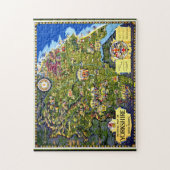 ヨークシャーパズルの地図 ジグソーパズル (縦)