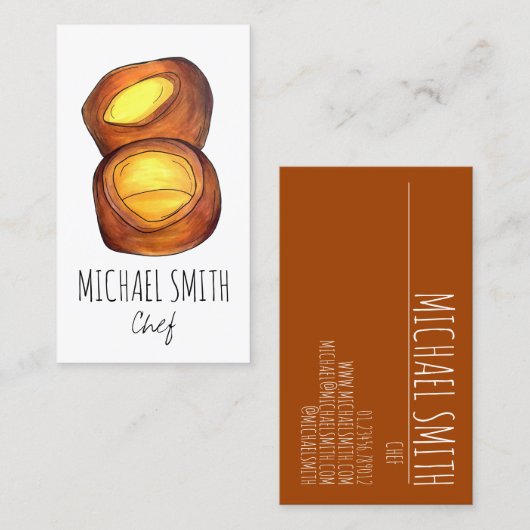 ヨークシャープディング北イングランド英国食 名刺 (正面/裏面)