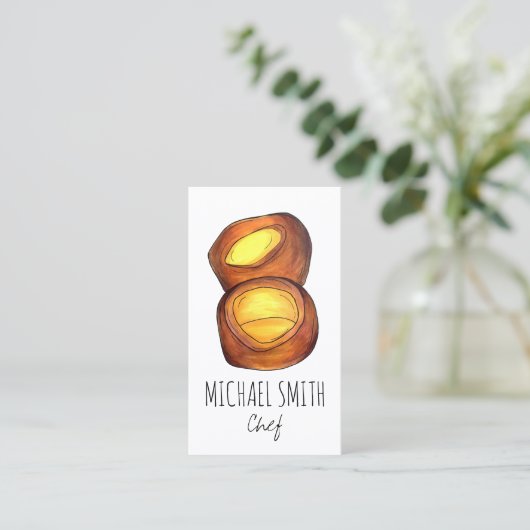 ヨークシャープディング北イングランド英国食 名刺 (スタンド正面)