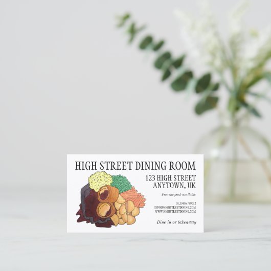 ヨークシャープディング日曜日英国料理ロースト 名刺 (スタンド正面)