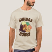 ヨークシャープディング日曜日英国料理ロースト Tシャツ (正面)
