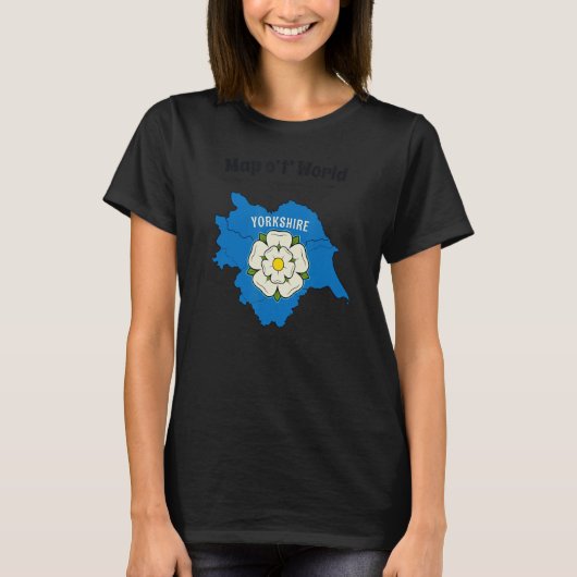 ヨークシャーヨークシャー世界地図 Tシャツ (正面)