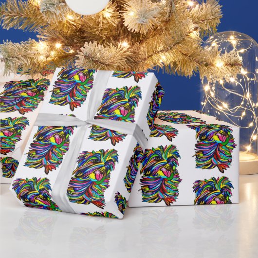 ヨークシャーラブラッピング紙 ラッピングペーパー (クリスマス)