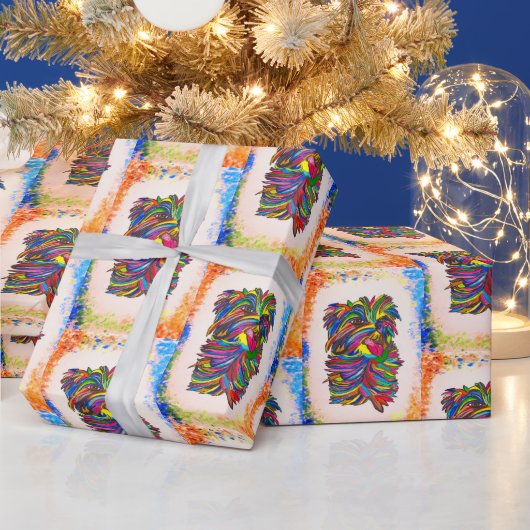 ヨークシャーラブBGラッピング紙 ラッピングペーパー (クリスマス)