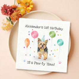 ヨークシャーレズドッグバースデーパーティー スタンダードカクテルナプキン