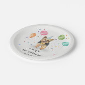 ヨークシャーレツパピードッグ子供の誕生日パーティー ペーパープレート (アングル)