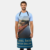 ヨークシャー州かつおトンカナルバージとカナル盆地 エプロン (着用した状態)