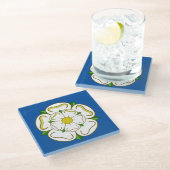 ヨークシャー州旗 ガラスコースター (アングル)