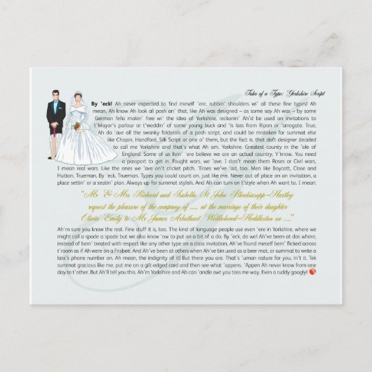 ヨークシャー文字 ポストカード (正面)