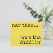 ヨークシャー方言のはがき ポストカード (スタンド正面)