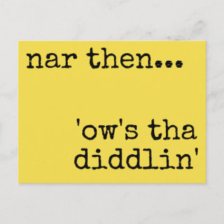 ヨークシャー方言のはがき ポストカード