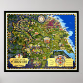 ヨークシャー旅行ポスターの絵図 ポスター (正面)