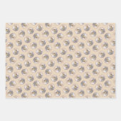 ヨークシャー絵を描テリアの可愛いオリジナルドッグアート ラッピングペーパーシート (正面2)