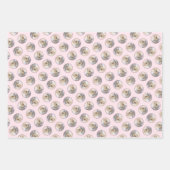 ヨークシャー絵を描テリアの可愛いオリジナルドッグアート ラッピングペーパーシート (正面)