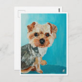 ヨークシャー絵を描テリアズバイアルフレッドキツネ ポストカード (正面/裏面)