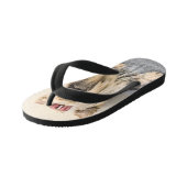 ヨークシャー絵画テリアの – かわいいオリジナルドッグアート キッズビーチサンダル (アングル)