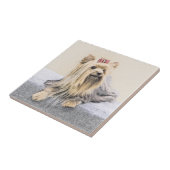 ヨークシャー絵画テリアの – かわいいオリジナルドッグアート タイル (側面)