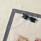 ヨークシャー絵画テリアの – かわいいオリジナルドッグアート ビーチタオル (インサイチュ)