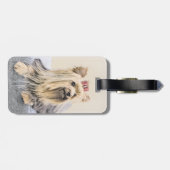 ヨークシャー絵画テリアの – かわいいオリジナルドッグアート ラゲッジタグ (裏面横)