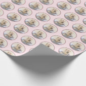 ヨークシャー絵画テリアの – かわいいオリジナルドッグアート ラッピングペーパー (角)