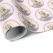 ヨークシャー絵画テリアの – かわいいオリジナルドッグアート ラッピングペーパー (ロールコーナー)