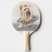 ヨークシャー絵画テリアの – かわいいオリジナルドッグアート 卓球ラケット (裏面)