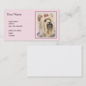 ヨークシャー絵画テリアの – かわいいオリジナルドッグアート 名刺 (正面/裏面)